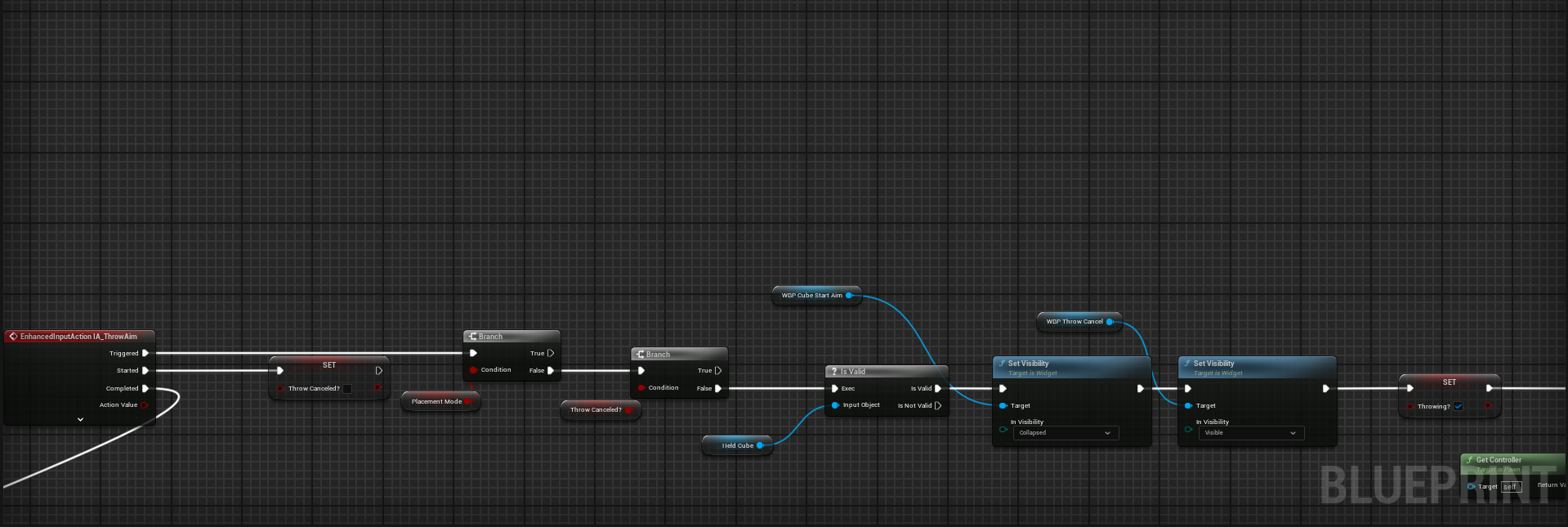 AimCube blueprint code sample